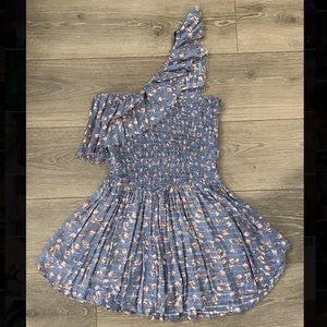 Blue Life Smock Ruffle Skort Romper Size Small